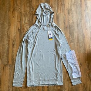 Aftco NWT Samurai Hooded Fishing Shirt Gray Heather Size Medium